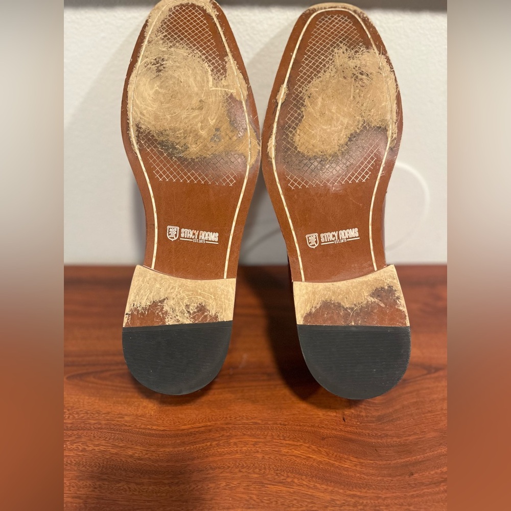Stacy Adams Men's Brown Leather Dress Shoes size 11.5 M - Picture 9 of 10